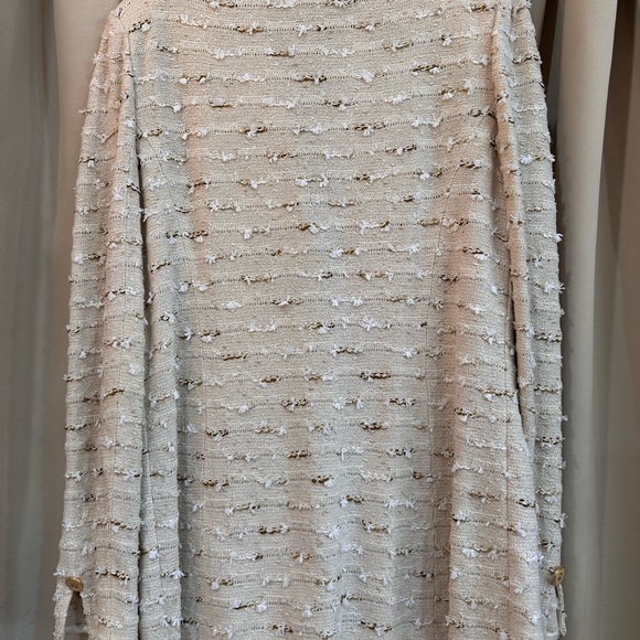 St. JElegant Cream Textured Women's Blazer - Picture 2 of 4